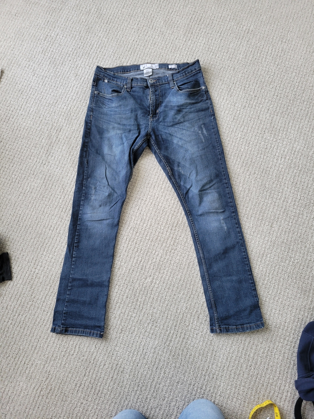 Paper Denim & Cloth Slim Straight Blue Jeans 34x32